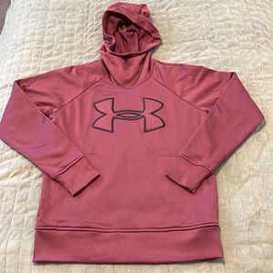 NWOT Under Armour Logo Hooded Sweatshirt, Hoodie, Maroon, Burgundy, Plum, Size S